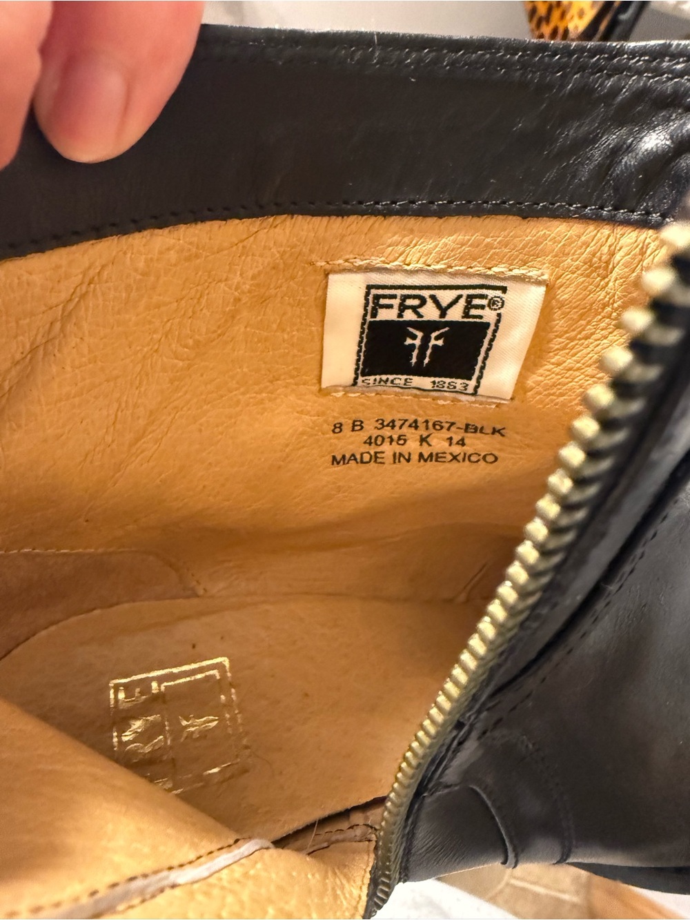 Frye Janis Shield Western size 8 Black Leather Ankle Booties Buckle stack heel - Picture 10 of 15